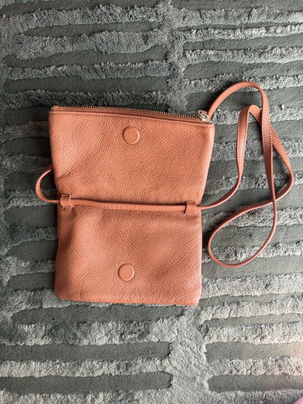 Tory Burch Coral Pink Pebbled Leather Crossbody with Tassel